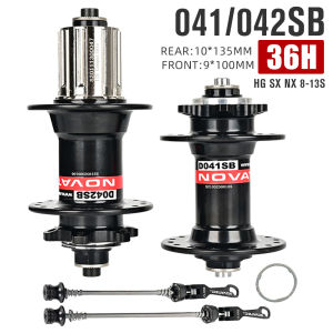 Nanlio | Novatec D041SB D042SB MTB Hubs Front Rear Steel Freehub Cassette 28/32/36H HG SX NX 8-12 Speed 6 Bolt Disc QR 9x100 10x135mm