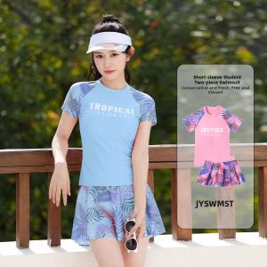 LIMATI | Slimming Conservative Split Skirt Swimsuit