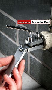Broken Pipe Extractor Tool 4/6 Points Carbon Steel Easy Out Broken Screw Plumbing Tool For Bathroom Repair Basement Laundry Room