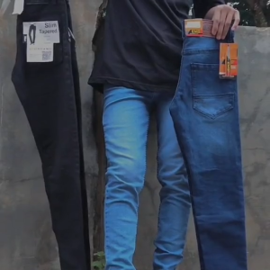 Celana Jeans Pria Terbaru: Bahan Ngaret & Ukuran 27-38