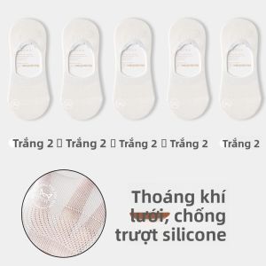 Tất MiiOW cotton thuyền nam mỏng thoáng khí kháng khuẩn chống mùi