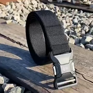 Tactical Belt with Alloy Auto-lock and Quick-release Buckle