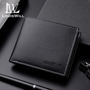LouisWill  Wallet Mens Foldable Wallet Super Soft PU Wallet Paragraphs Short Wallet Large Capacity Wallet Fashion Business Mens Wallet Coin Purse Wallet Multi-Card Position Wallets ID Credit Cards Holders