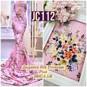 KAIN PASANG JACQUARD SILK SETA MODA KAIN ELA ITALIAN SILK SETAMODA EMBOSS PREMIUM ROYAL SATIN PRINTED FABRIC RAYA RAATOO