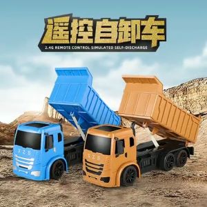 Light and Music Remote Control Engineering Vehicle Rechargeable Remote Control Dump Truck Dump Truck Model Boy Toy Car