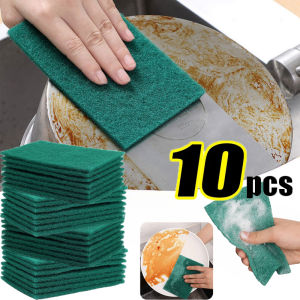 5/10 chiếc khăn lau bát đĩa gia dụng nhà bếp bằng Nylon khăn lau loại bỏ rỉ sét chống dính dầu có thể tái sử dụng khăn lau bàn chải