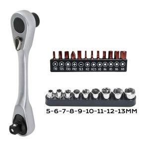 Cờ Lê Mini 1/4 Inch 72 Răng Đầu Vặn Lục Giác Đa Năng Dụng Cụ Cầm Tay Sửa Chữa Kim Loại