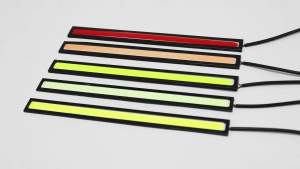 HAOLIDE COB Day Running Light 17CM Ultra Bright Car Day Running Light Led Day Running Light Ultra Thin off-road use DC 12V 24V