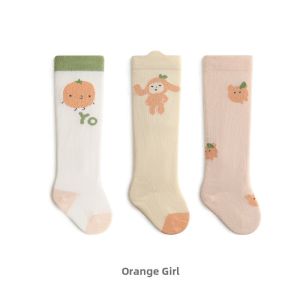 Baby High-Tube Socks Thin Cotton No-Bone Not-Choking Legs Long Tube Socks for Newborns 0-3 Months Old Autumn Summer Cotton Socks