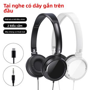 Tai Nghe Có Dây Có Thể Gập Lại 35mm/Type-C Tai Nghe Âm Thanh Nổi Có Âm Trầm Có Micrô Cho PC MP3 Điện Thoại Thông Minh Máy Tính Bảng Âm Nhạc Thời Trang