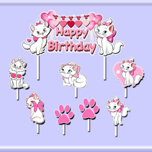 Cake Topper Marie cat happy birthday kucing