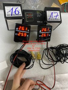 đồng hồ báo nhiệt độ nước báo bình điện SIHAI 12v 24v tiện dụng chân ren 16 hoặc 17