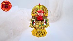 Tháp tiền đô usd thần tài như ý quà tặng tết quà khai trương khánh thành - TỎI CÁT TƯỜNG