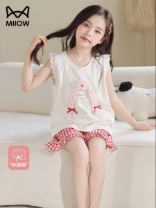 MiiOW | Cute Cartoon Princess Style Cotton Sleeveless Vest Sleepwear Set