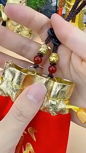 [SPRINTT] GK074 Gantungan Kunci Tradisional Chinese 12 shio Mangkuk Harta Karun Fengshui Tali Cokelat keberuntungan hoki Gantungan kunci mobil / tas / Gantungan Kunci Pria Wanita