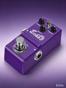 ROWIN LN-314 ECHO Mini Guitar Effect Pedal True Bypass 2 Chế Độ Hiệu Ứng Trễ Màu Tím Dành Cho Nhạc Sĩ