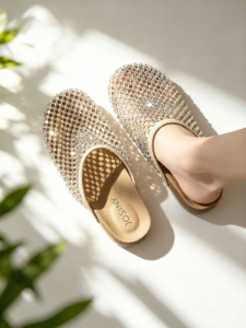 Josiny | Thick Sole Womens Sandals Braided Hollow Water Drill