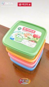 Kotak makan plastik anak dan dewasa kotak bekal makanan polos lunch box 3 sekat