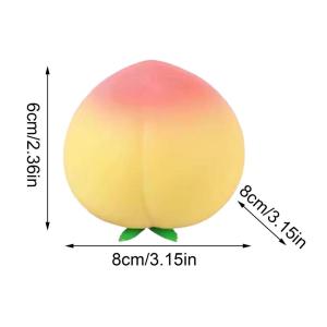 Pink Yellow Juicy Peach Squishy Toy Anti-Stress Slow Rising Fruit Pinch Squeeze Stress Reliever Toys Fun Design Squeezable Toys