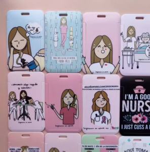 Doctor Nurse Retractable Buckle Clip Card Holder Horizontal Business Badge Reel Clip Cardholder Hospital Worker Hang Credencial
