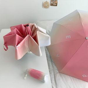 Rosy Tự Động Nắng Mưa Chống Tia UV Chống Nắng Cài Nút Lò Xo Mỏng Hợp Kim Nhôm Màu Sắc Giảm Bớt Bao Phủ Bằng Nhựa