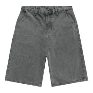 Manyston American High Street Mens Shorts Summer Thin Light Blue Loose Straight Casual Five-Quarter Jeans Cotton Polyester Blend