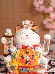 เรียกทรัพย์ 32cm แมวกวักของบุคคล ร่างเรือง ของขวัญ ฝาก มงคล หรือบ้านใหม่