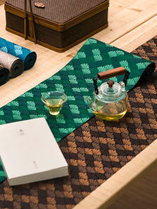 Anti-Slip Zen Tea Ceremony Table Flag Cloth Art Single Layer Tea Mat Teaspoon Tablecloth Simple Chinese Style Tapestry