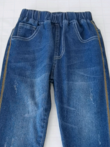 IENENS Kids Boy Slim Straight Jeans Black Denim Pants Children Casual Trousers For 4-10 Years