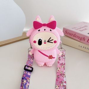 Tas Selempang Anak Motif Labubu 3D/ Sling bag Dompet koin Silikon Mini