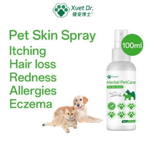 Xvet Dr Pet Skin Disease Spray For Dog And Cat 100ml  Remove Ringworm Mites and Eczema Relieve Tick and Flea Itching