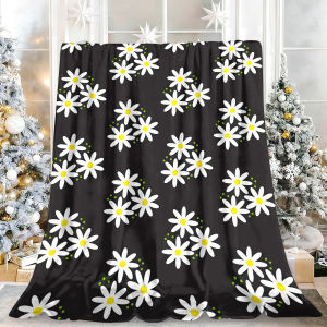 Beast Kingdom | Maroon Floral Pattern Thanksgiving Modern Style Premium Microfiber Flannel Throw Great for Airplane Long Car Rides Traveling