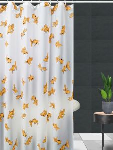 Bathroom PEVA Shower Curtain Waterproof Mildew Proof Dry Wet Separation Transparent Privacy Curtain No Drilling Needed
