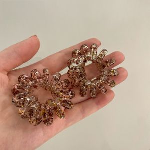 High Elasticity Telephone Line Hair Ties Womens 2024 New Style 4-Piece Set Hair Bands for Bun Knots And Ponytails