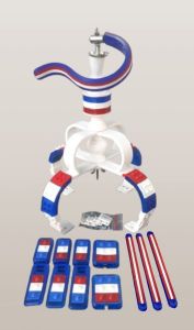 Mahkota/cakram Sangkar Murai Fullset lengkap Variasi dan klem tebok mahkota Soket Motif Bendera