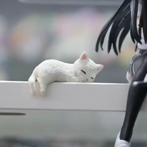 5pcs Cute Cat Car Interior Decor Desktop Cat Mini Figurine Cartoon Crouching Cat For Screen