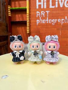 Automobiles Curtain Cloth Clothes Classic Style Series Cloak Skirt Suit 17cm Labubu PVC Doll Pendant Doll Clothes