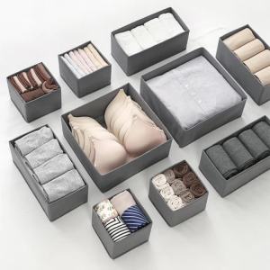 Foldable Drawer Organizers Underwear Storage Box Home Bra Socks Leggings Belts Ties Storage Organizers Box Closet Organization