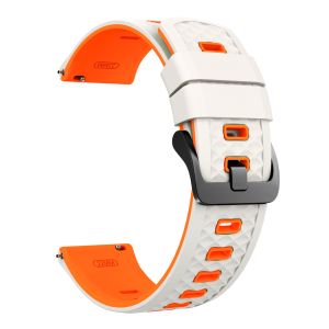 Dây Đeo Silicon Hai Màu 22mm Tương Thích Với Huawei GT6/5/4/3/2 Redmi Watch 5 3Active/5 3Lite Garmin Forerunner 265/965/970