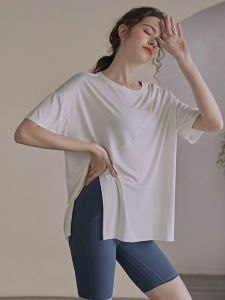 Womens Yoga Sports Top Loose Thin Short Sleeve T-shirt Running Breathable Fitness Clothes Summer Casual Sportswear