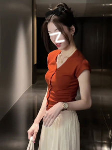 Cardigan Thin Knitting Short Sleeve Women 2024 New Arrival Best Selling Summer Silm Tight Waist Stylish Niche Style Chic Tops