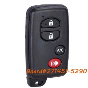 DIYEKY 271451-5290 314.3MHz Smart Remote Car Key Fob for Toyota Prius 2010 2011 2012 2013 2014 2015 HYQ14ACX 4 Buttons
