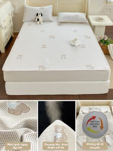 MENGWEIJUE | Chăn Ga Gối Đệm Bảo Vệ Giường Tơ Lạnh