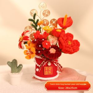 New Year DIY Twisted Stick Flower Bouquet Gift Handmade Decorations Moving in Present for Friends Creative DIY Craft Supplies