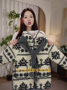 SQTN.KIDS | New Stylish Warm Long Thick Girls Lamb Fleece Coat Winter Wear