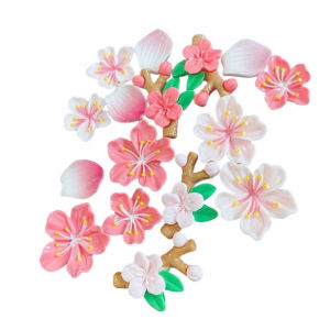 3D Float Cherry Blossom Flower Car Decorations DIY Resin Stickers Fashion Ornaments For Car Rear Fit For Bedroom Bathroom