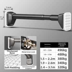 WEILAISHI | No Drilling Extendable Stainless Steel Clothes Rack