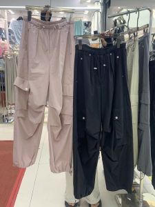 2024 New Design Pink Work Pants Womens Summer Thin High Waist Fashion Loose Wide Leg Pants Versatile Lightweight Clothing