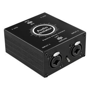 XLR 6.5 Audio Isolator Permalloy Audio Current Eliminator for Mixer Live Broadcast Microphone Common Ground Noise Filter