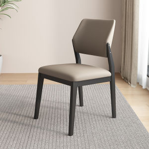 Nordic Style Solid Wood Dining Chair Soft Padded Bed Canopy Back Chair Casual Hotel Modern Simple Luxury Original Wood Wind Table Chair